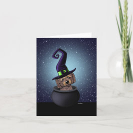KiniArt Goldendole Witch Halloween Kaart