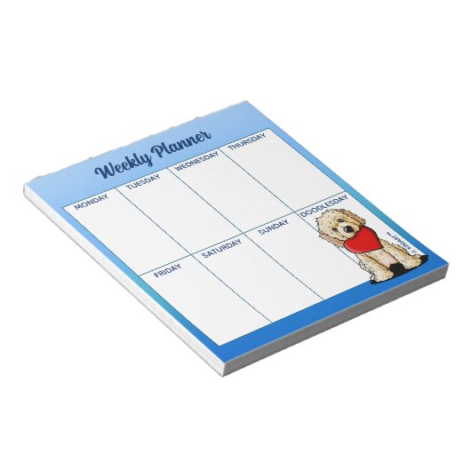 KiniArt Goldendoodle Planner Notitieblok (Schuin)