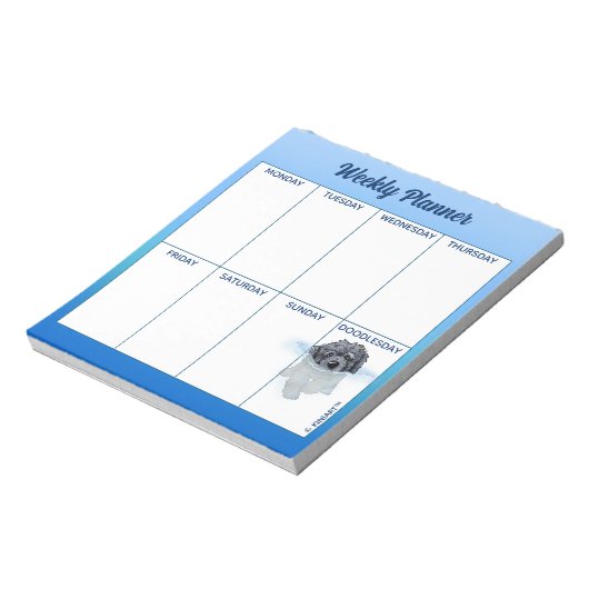 KiniArt Goldendoodle Planner Notitieblok (Linkerzijde)