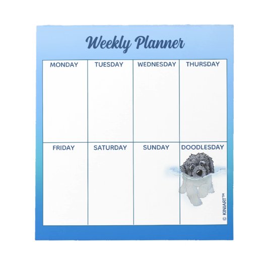 KiniArt Goldendoodle Planner Notitieblok (Voorkant)
