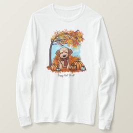 KiniArt Goldendoodle Pup Herbst T-shirt