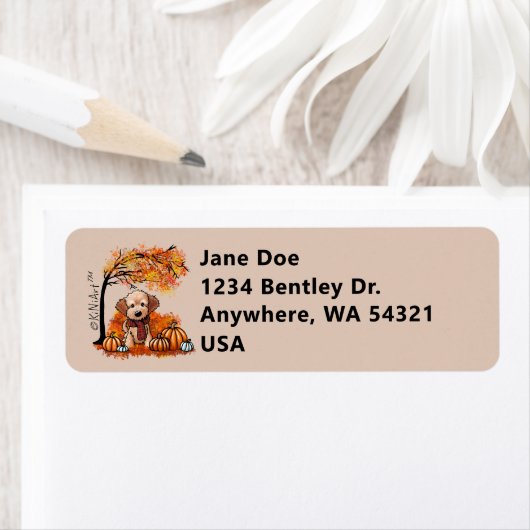 KiniArt Goldendoodle Puppy Etiket (Insitu)