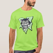 KiniArt Gray Kitty Blast T-shirt (Voorkant)