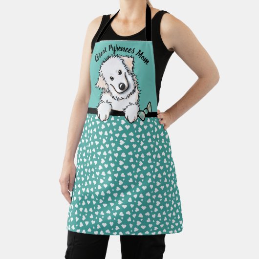 KiniArt Great Pyrenees All-Over Print Apron Schort (Insitu)