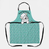 KiniArt Great Pyrenees All-Over Print Apron Schort (Voorkant)