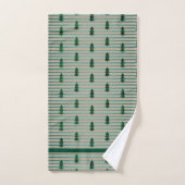 KiniArt Green Pset Trees Bad Handdoek (Handdoek)