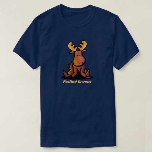 KiniArt Groovy Moose T-shirt (Design voorkant)