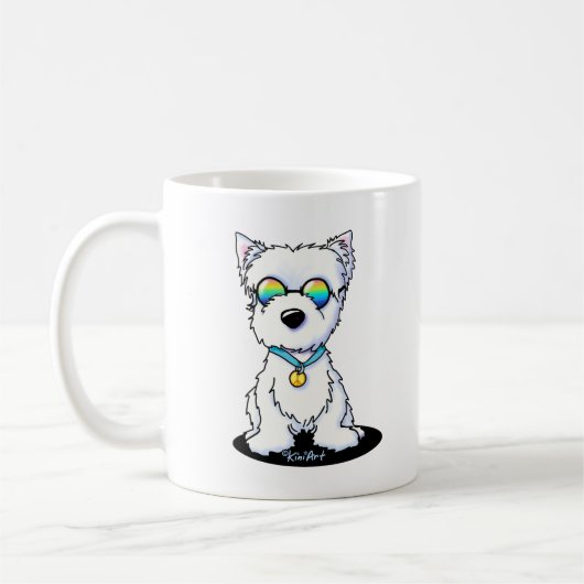 KiniArt Groovy Westie Koffiemok (Links)