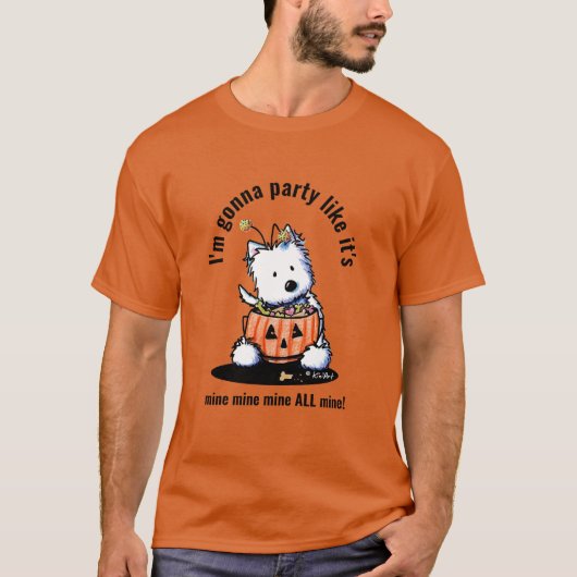 KiniArt Halloween Westie T-shirt (Voorkant)