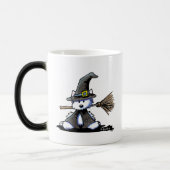 KiniArt Halloween Westie Witch Magische Mok (Links)
