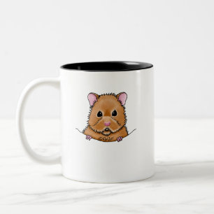 KiniArt Hamster Tweekleurige Koffiemok