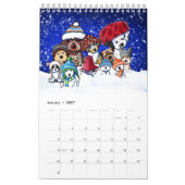 KiniArt Happy Dogs Small Calendar Kalender (Jan 2027)