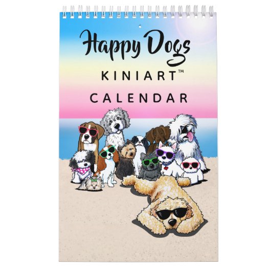 KiniArt Happy Dogs Small Calendar Kalender (Hoes)