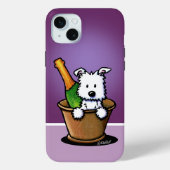 KiniArt Happy New Year Westie Case-Mate iPhone Case (Achterkant)