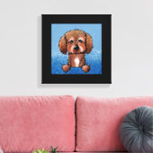 KiniArt Havanese Chocolade Canvas Afdruk (Insitu (Woonkamer))