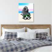 KiniArt Havanese Dog Beach Canvas Afdruk (Insitu (Slaapkamer))