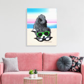 KiniArt Havanese Dog Beach Canvas Afdruk (Insitu (Woonkamer))