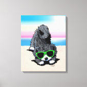 KiniArt Havanese Dog Beach Canvas afdrukken (Voorkant)