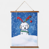 KiniArt Havanese Dog Hanging Tapestry Hangend Wandkleed (Voorkant)