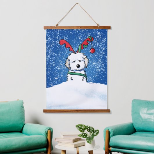 KiniArt Havanese Dog Hanging Tapestry Hangend Wandkleed (Woonkamer)