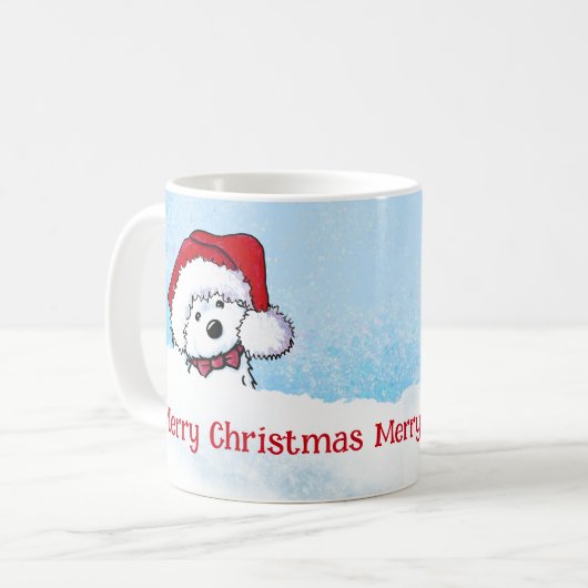 KiniArt Havanese Kerstmis Koffiemok (Voorkant links)