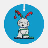 KiniArt Havanese Ornament van rendierglas (Achterkant)