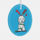 KiniArt Havanese Ornament van rendierglas (Voorkant Rechts)