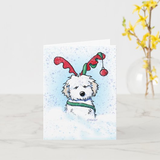 KiniArt Havanese rendierster Kaart (Gele Bloem)