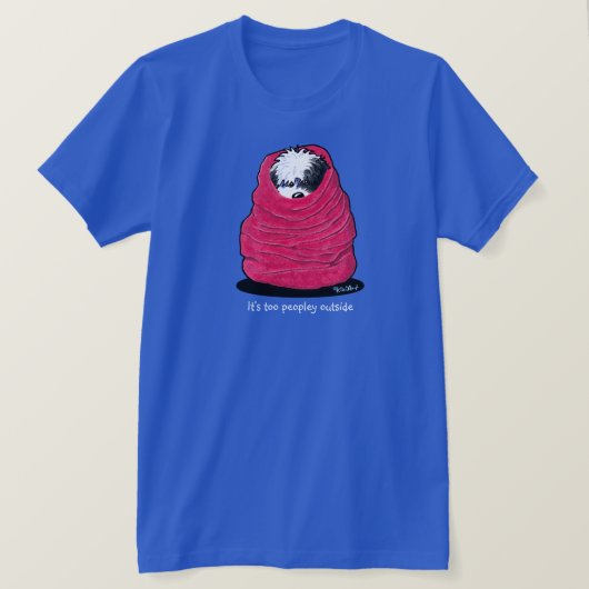 KiniArt Havanese Te Veel Mensen T-Shirt (Design voorkant)