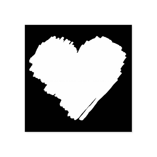 KiniArt Heart Rubberstempel (Afrduk)