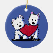KiniArt Heartfelt Westies Ornament (Voorkant)