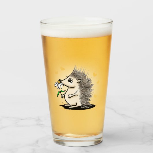 KiniArt Hedgie Glas (Voorkant gevuld)