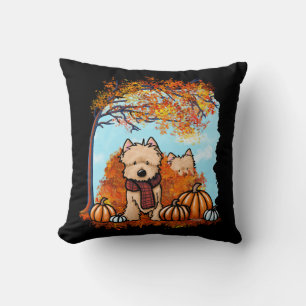 KiniArt Herfst Cairn Terriers Kussen