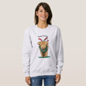 KiniArt Highland Koe Kerstmis Trui (Voorkant volledig)