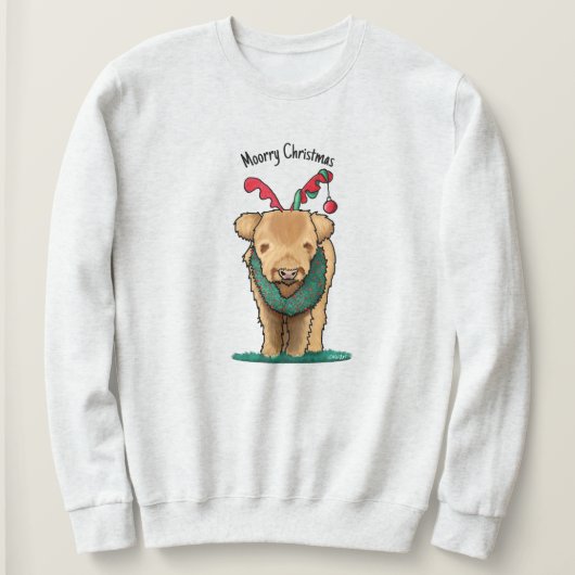 KiniArt Highland Koe Kerstmis Trui (Design voorkant)