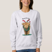 KiniArt Highland Koe Kerstmis Trui (Voorkant)