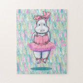 KiniArt Hippo Ballerina Legpuzzel (Verticaal)