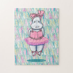 KiniArt Hippo Ballerina Legpuzzel