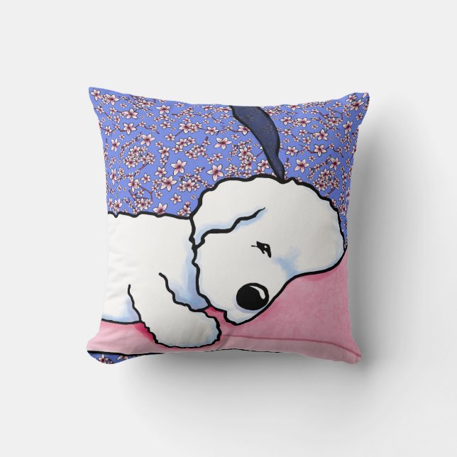 KiniArt Hond Moe Bichon Kussen (Voorkant)