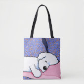 KiniArt Hond Vermoeide Bichon Tote Bag (Voorkant)
