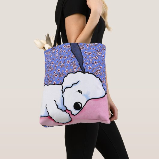 KiniArt Hond Vermoeide Bichon Tote Bag (Dichtbij)
