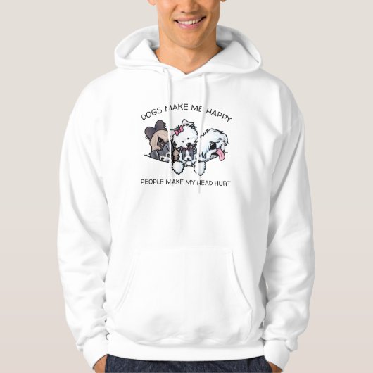 KiniArt Hondenliefhebber Hoodie (Voorkant)