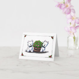 KiniArt Huwelijk Westies Valentijnsdagkaart Kaart