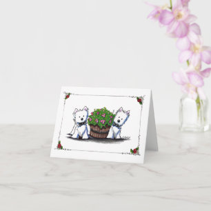KiniArt Huwelijk Westies Valentijnsdagkaart Kaart