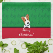 KiniArt Jack Russell Kerst Keuken Handdoek (Gevouwen)