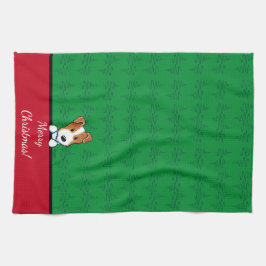KiniArt Jack Russell Kerst Keuken Handdoek