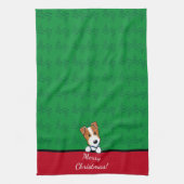 KiniArt Jack Russell Kerst Keuken Handdoek (Verticaal)