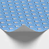 KiniArt Joyful Westie-Kerstmis Cadeaupapier (Hoek)