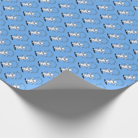 KiniArt Joyful Westie-Kerstmis Cadeaupapier (Hoek)