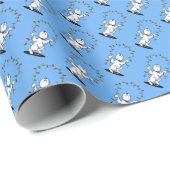 KiniArt Joyful Westie-Kerstmis Cadeaupapier (Rol Hoek)